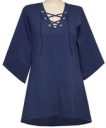 DA1714 ~ Lace Up Bell Sleeve Tunic