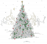 Christmas Tree and City